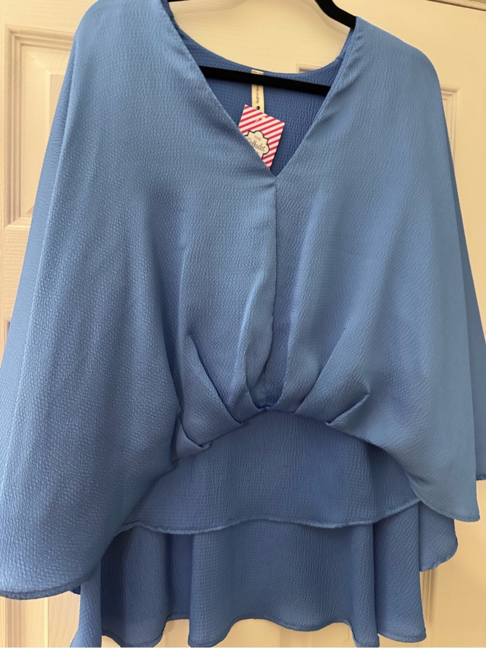 Tyche Powder Blue Faux Tuck Tunic